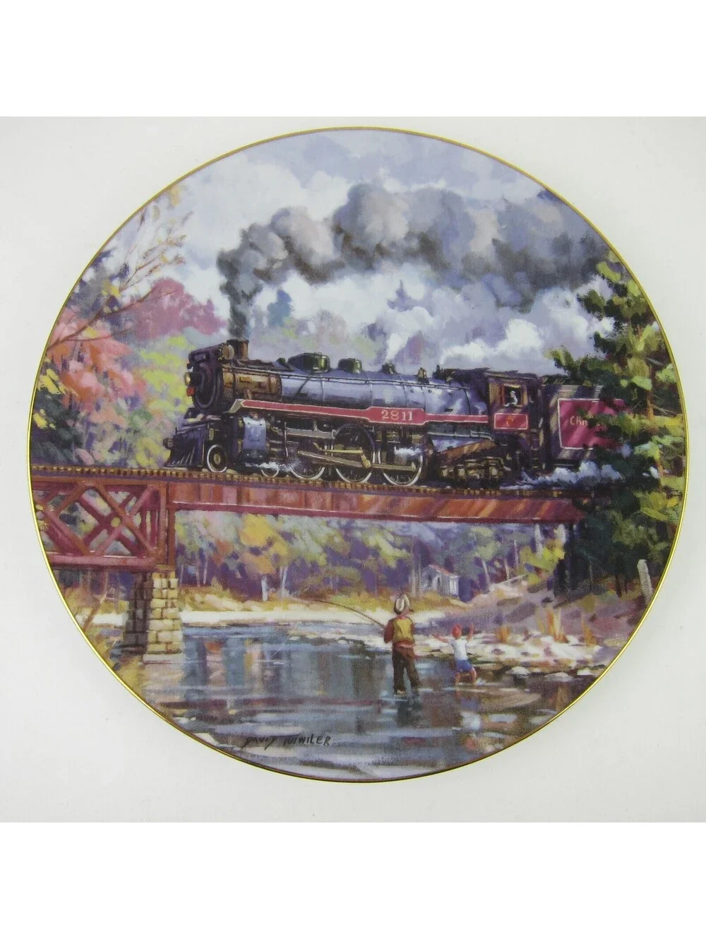 Collectible Plate Train Locomotive Royal York David Tutwiler 8.25